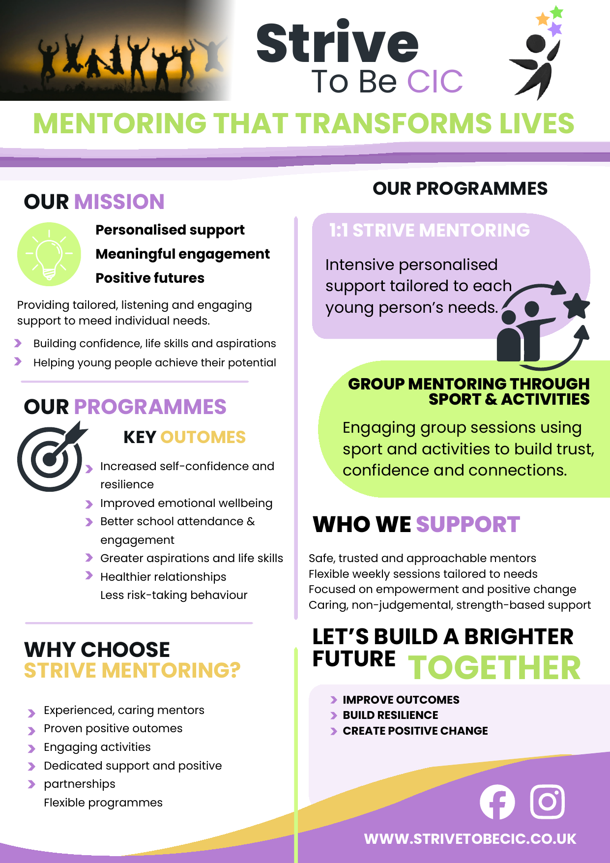 Strive Mentoring booklet — Summary flyer